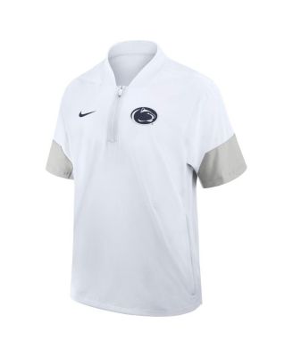 Men's White Penn State Nittany Lions 2025 Sideline Short Sleeve Quarter-Zip Coach Jacket