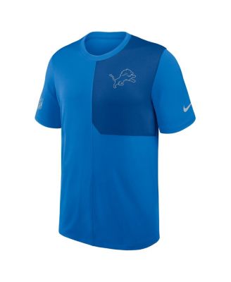 Мужская синяя футболка Nike Detroit Lions Sideline UV Performance Coach от Nike