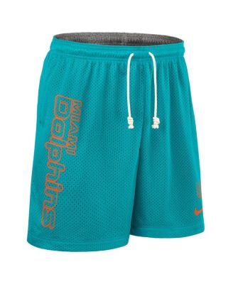 Men's Aqua Miami Dolphins Sideline Reversible Performance Shorts