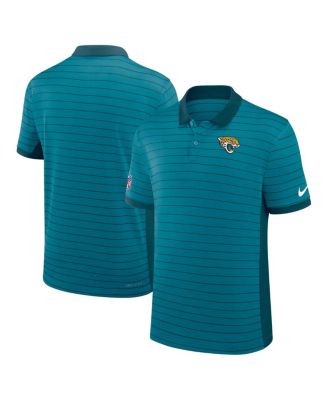 Nike - Men's Teal Jacksonville Jaguars Sideline Victory Stripe Performance Polo Shirt