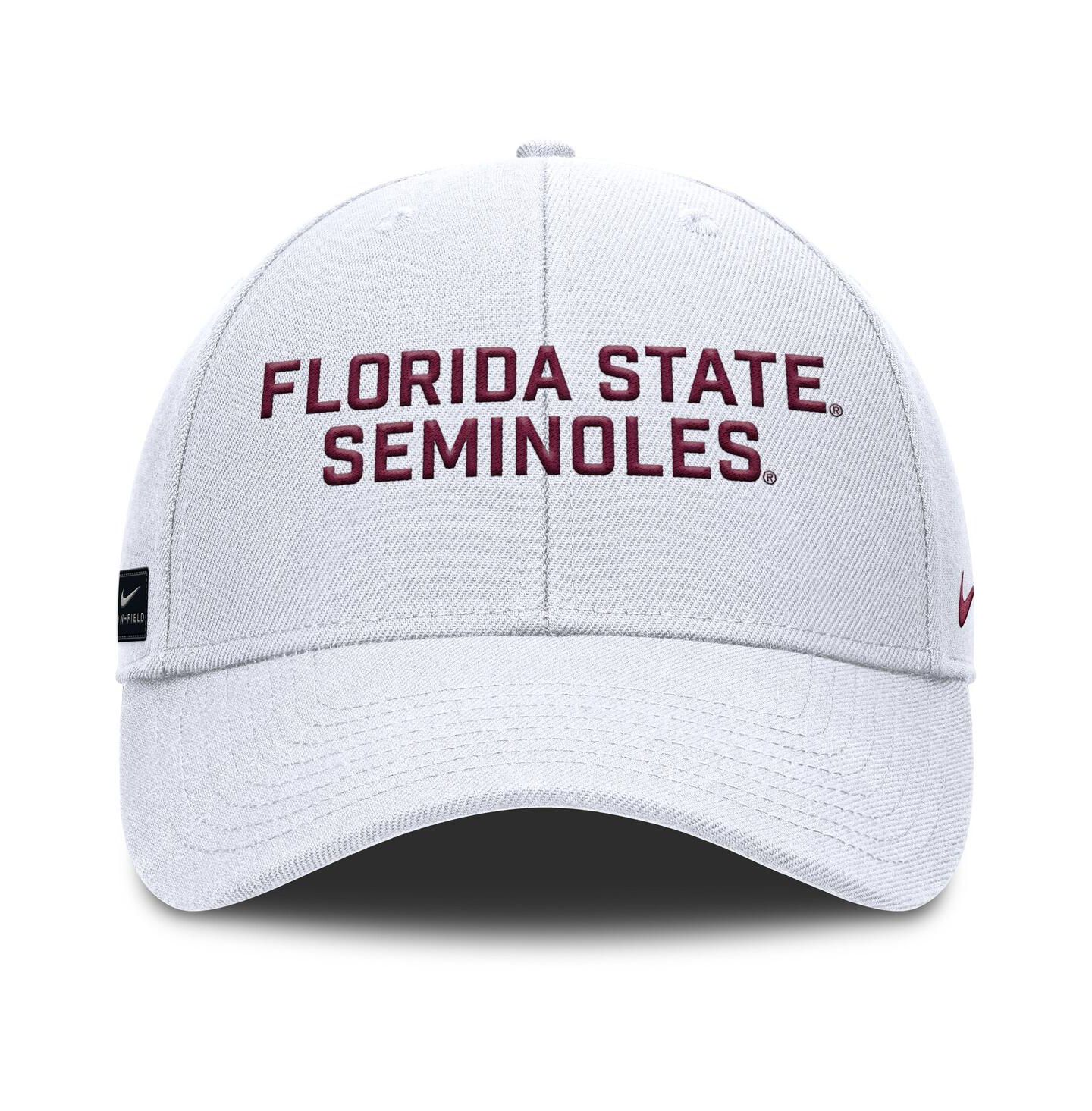 Мужская кепка Nike White Florida State Seminoles Rise Practice Adjustable Hat — фото 2