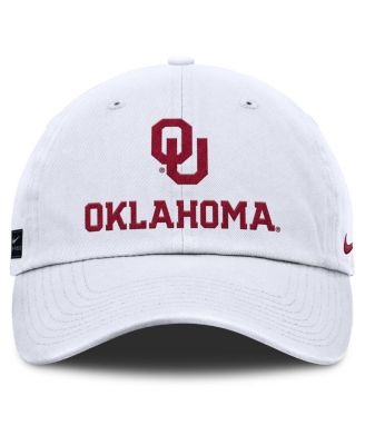 Мужская белая кепка Nike Oklahoma Sooners 2025 Sideline Club с регулируемой посадкой