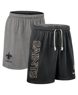 Nike - Men's Black New Orleans Saints Sideline Reversible Performance Shorts