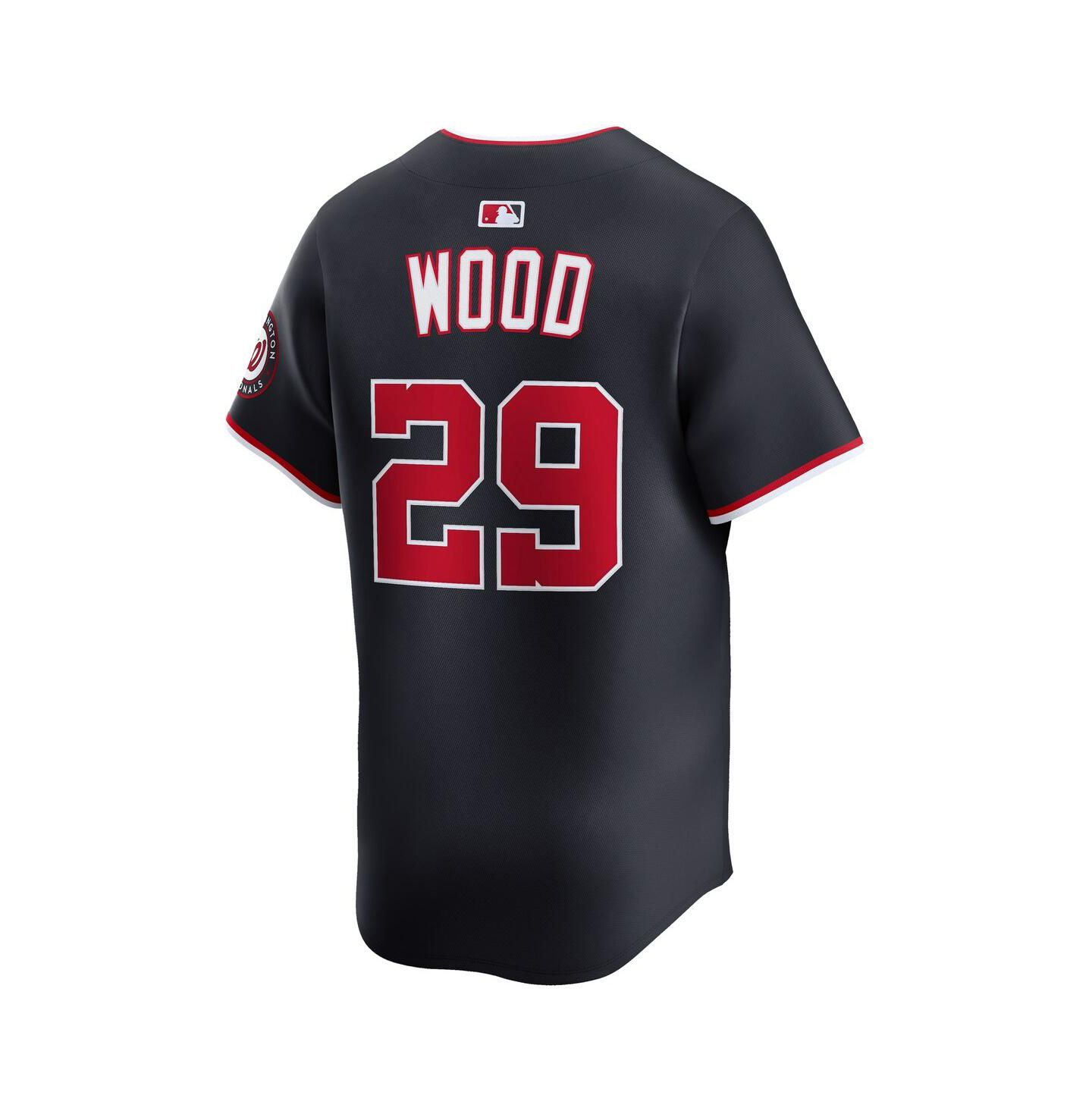 Мужской топ Nike James Wood Navy Washington Nationals Alternate Limited Jersey — фото 3