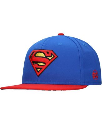 Men's and Women's Royal Superman Comic Under Visor Snapback Hat