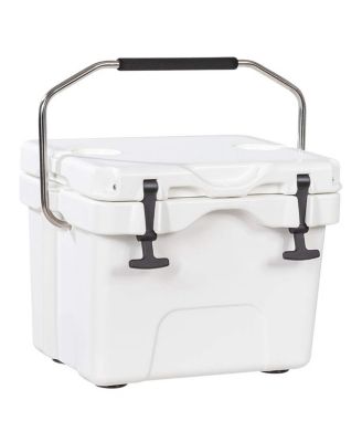 16 Quart 24-Can Capacity Portable Insulated Ice Cooler with 2 Cup Holders