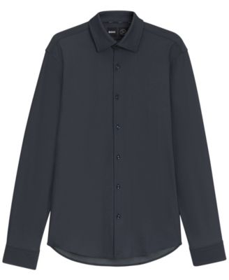 Men's Stretch Jersey Regular-Fit Dress Shirt