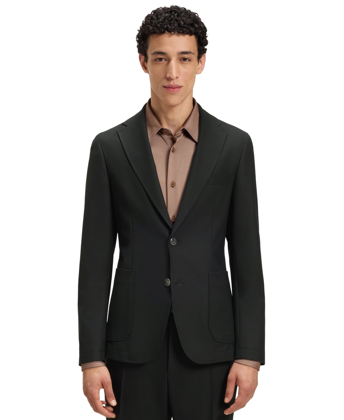 Boss by Hugo Boss Men's Machine-Washable Stretch Slim-Fit Blazer - Black