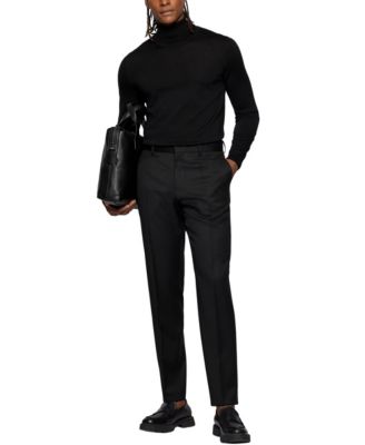 BOSS by Men's Virgin-Wool Serge Slim-Fit Pants