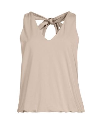 Plus Size Lightweight Jersey Blouson Vneck Tank