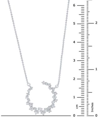 Diamond Scattered Necklace (3/8 ct. t.w.) in 10k White Gold 