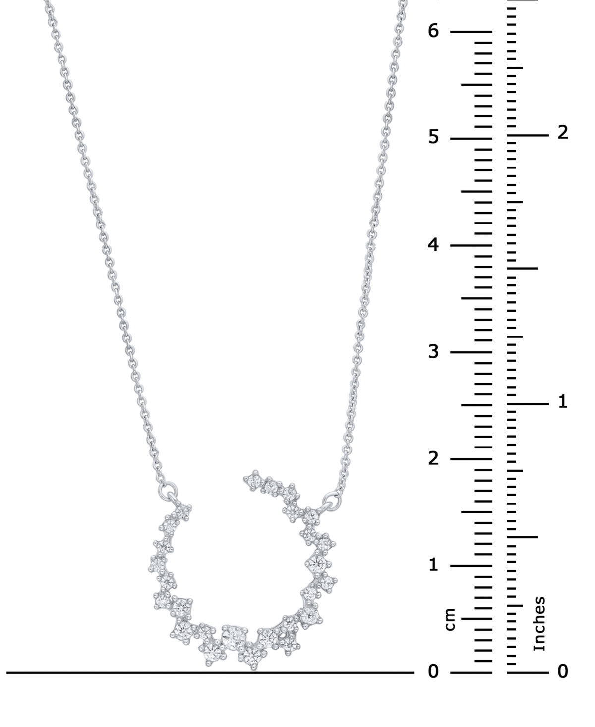 Macy's Diamond Scattered Necklace (3/8 Ct. T.w.) In 10k White Gold In Gold