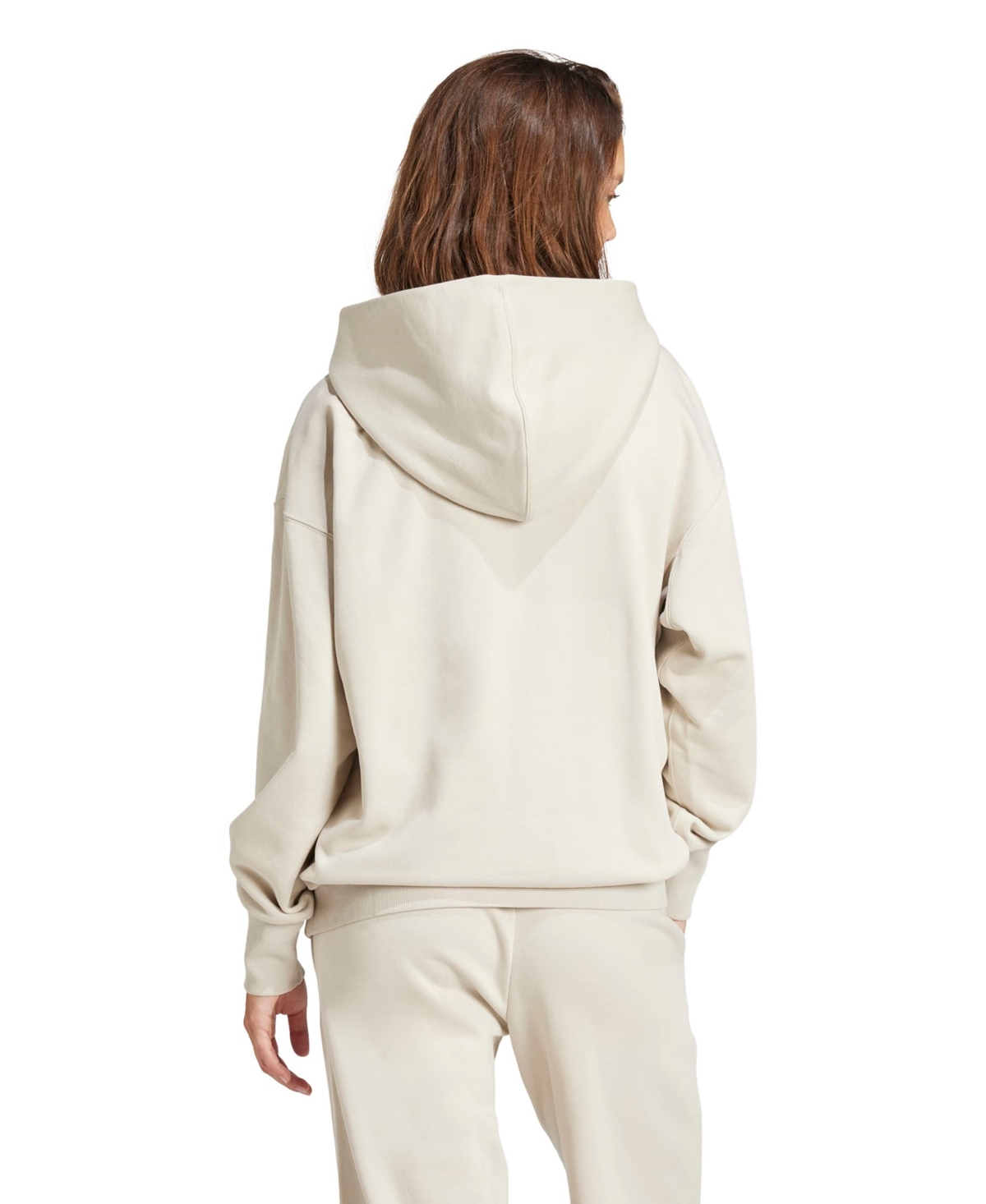 Adidas Originals Women's Drawcord Adjustable Kangaroo Pocket Jacket In White