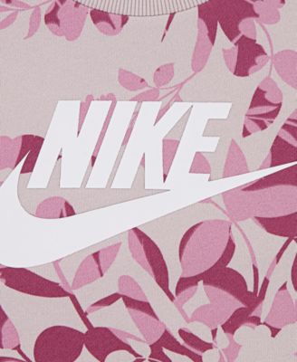 Little Girls 2-Piece Floral Camo Sweatshirt and Leggings Set