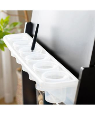 Design Studio – White: 3-in-1 Kids Art Table & Stool, Writing, Painting & Drafting Table w/ Craft Storage & Bins, Art Easel with Paper Roll