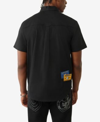 Мужская рубашка с нашивкой для рабочей одежды True Religion с коротким рукавом