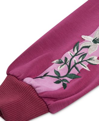 Little Girls 2-Piece Floral Track Jacket and Pants Set