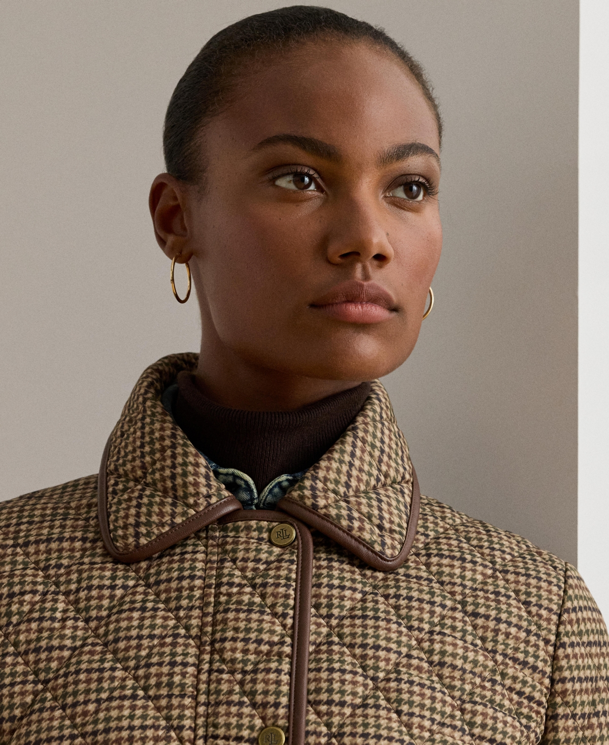 Ralph Lauren Women's Quilted Velboa-lined Coat In Brown