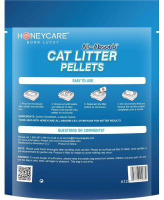 HoneyCare All-Absorb Cat Litter Pad Refills for Litter Box, 17.7x11.8, 100ct