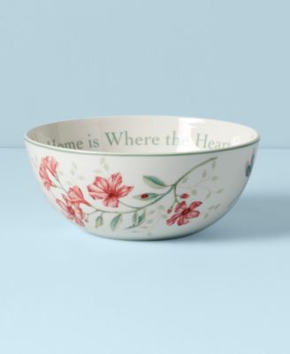 Butterfly Meadow Serving Bowl, Home Is Where the Heart Is
