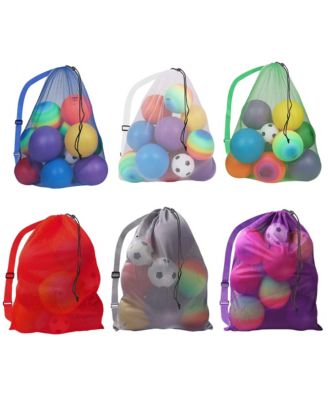 30 X22 X 40 X22 Extra Large Mesh Sports Ball Drawstring Bag With Adjustable Shoulder Strap Several Colors Available