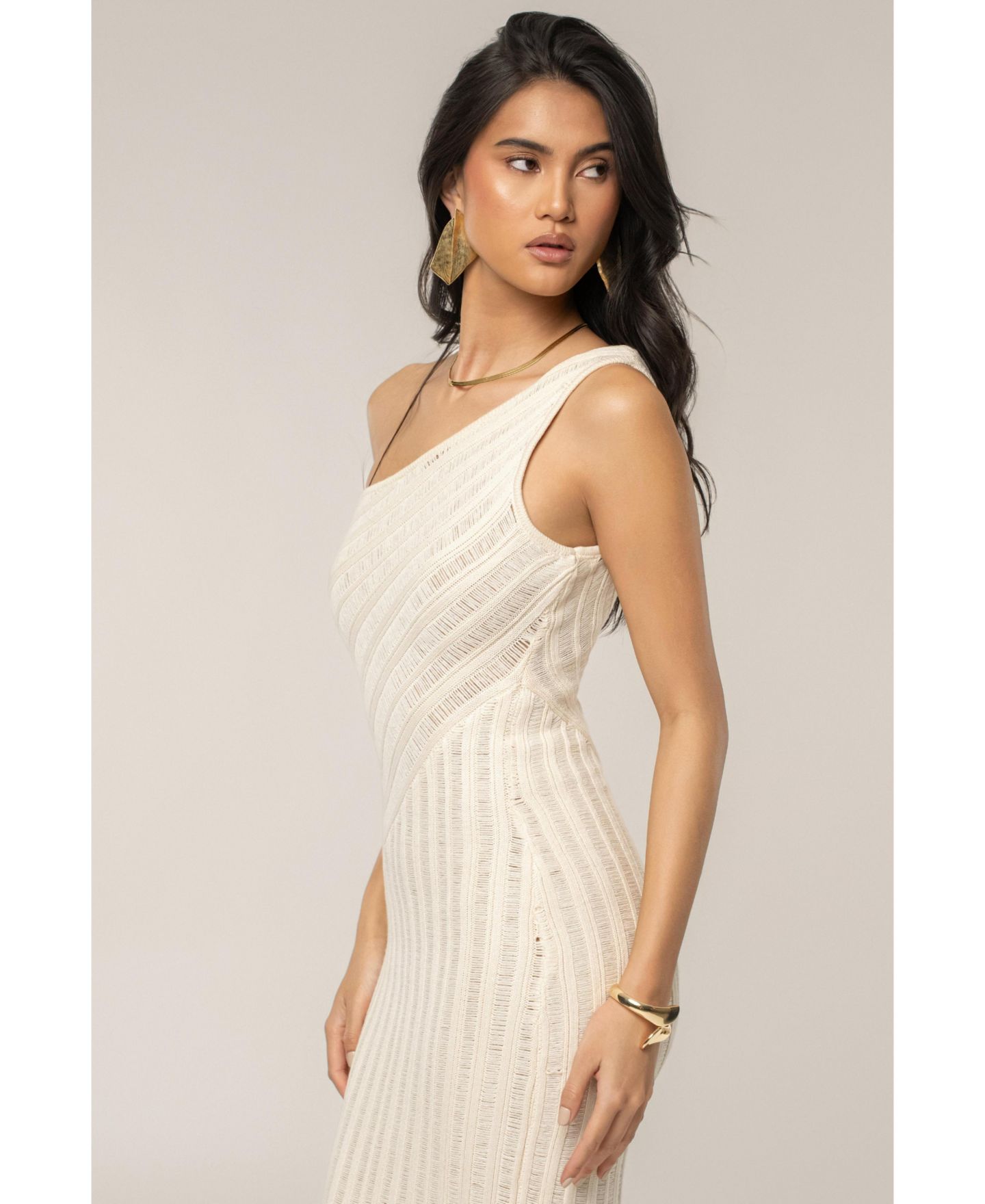 Женское платье JLUXLABEL Fringe Knit Maxi, цвет: Слоновая кость — фото 8