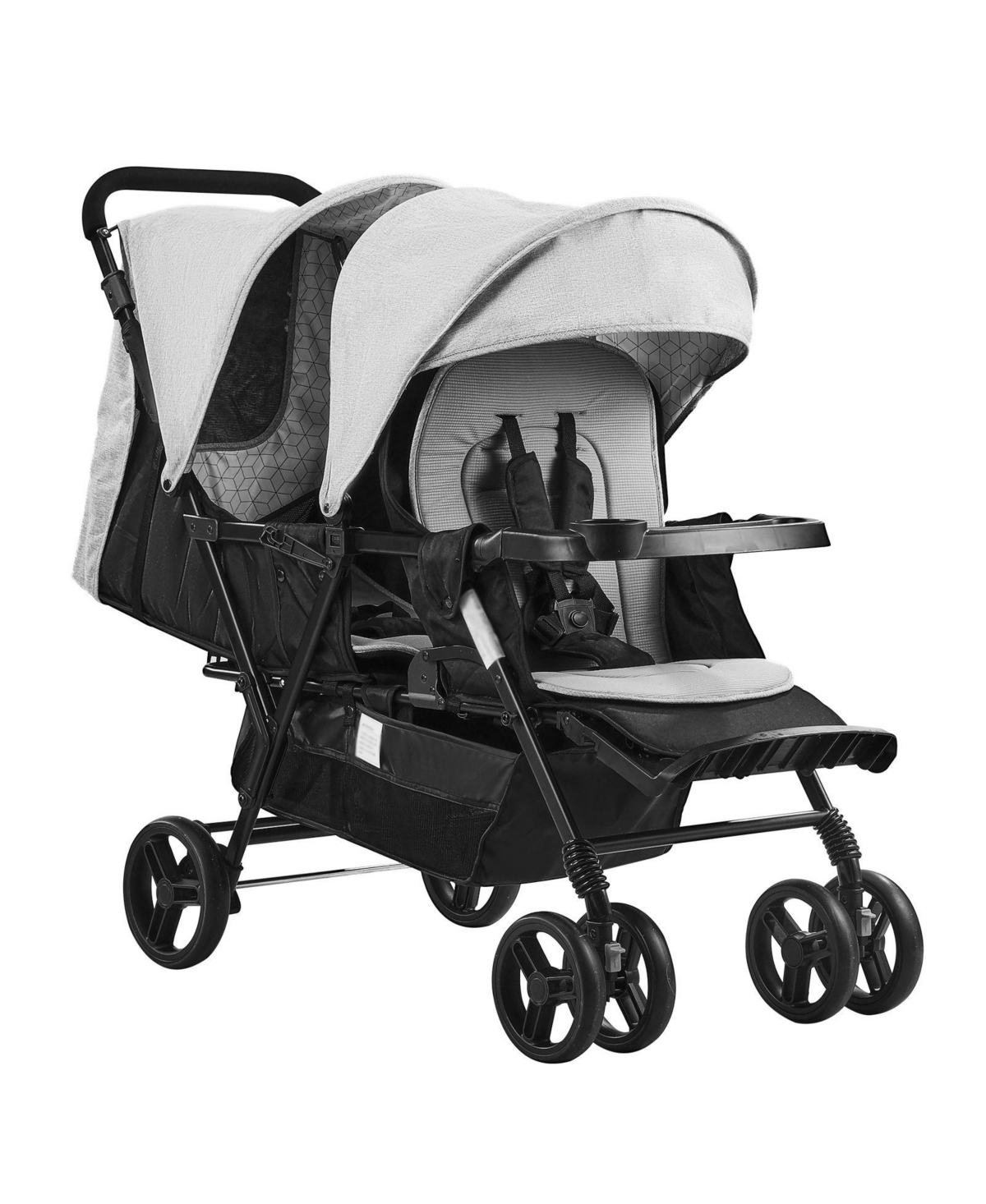 Slickblue Toddler Foldable Double Stroller Lightweight Twin Tandem Stroller for Infants and Toddlers