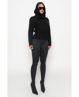 Women's Sweater Scarf Top