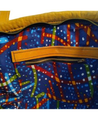 Nourishment Rectangular Handmade Laptop Work Sisal Straw Blue Basket Tote Handbag