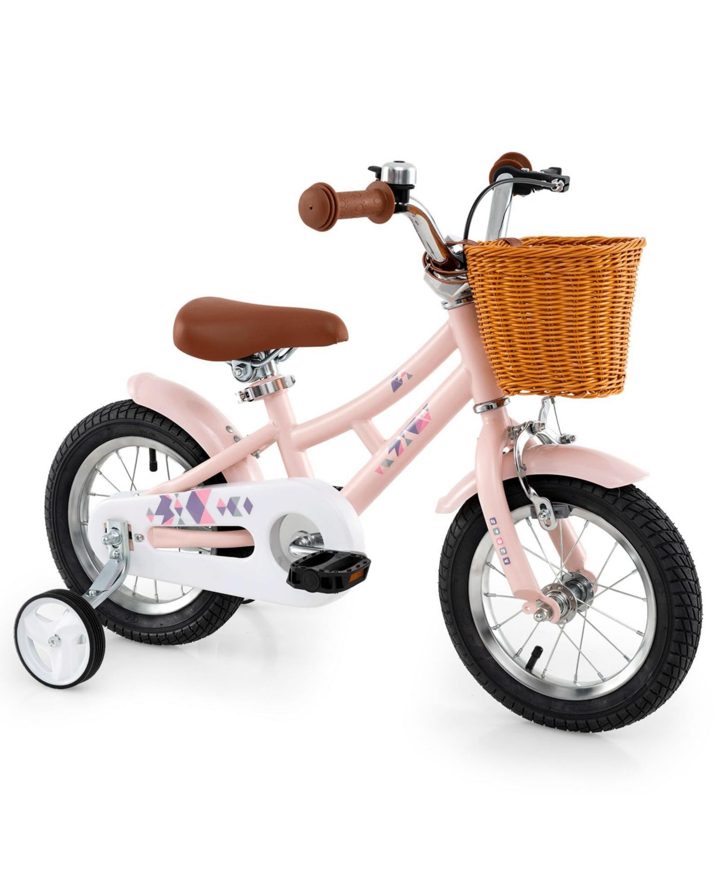 Детская игрушка Mecale 12-Inch Adjustable Training Wheels Bicycle, Ages 3-8, цвет: Розовый — фото 1