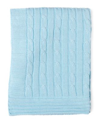 Baby Boy Cable Knit Cotton Blanket
