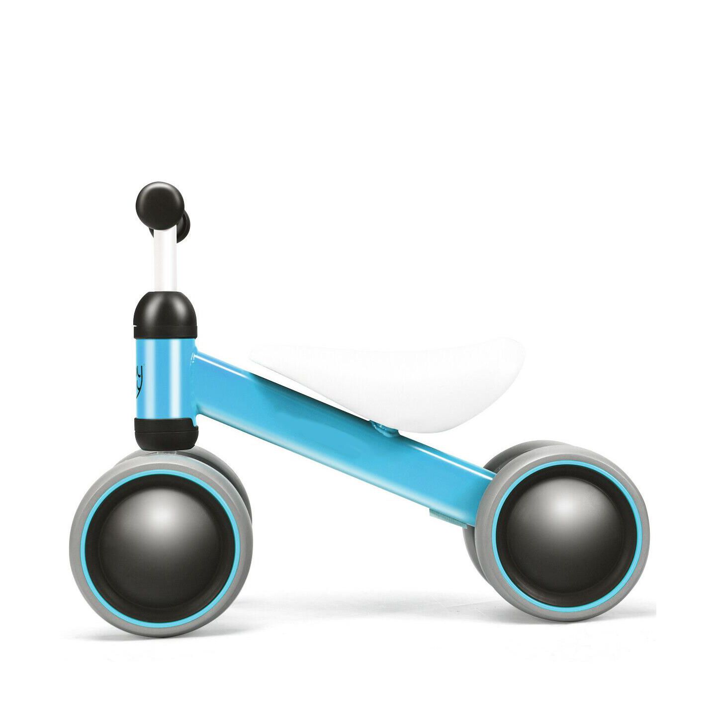 Детская игрушка Mecale Baby Balance Bike for 2 Years Old Boys Girls No Pedal 4 Wheels, цвет: Синий — фото 3