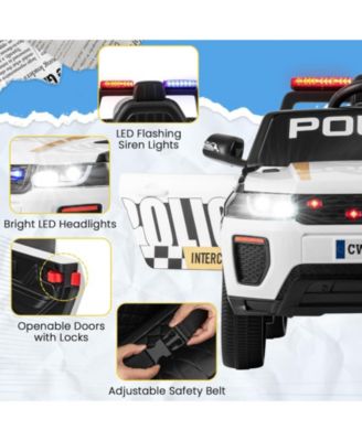 12V Kids Ride on Police Car with Remote and Siren Flashing Lights