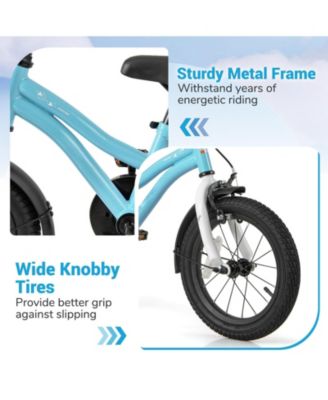 Mecale Kids Bike 14-Inch Children Training Bicycle with 2 Brake for 3-8 Years Old