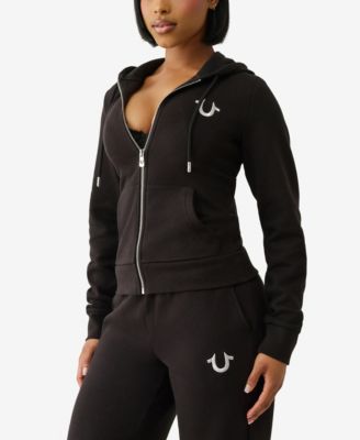 Women's Lurex Buddha Zip Up Hoodie