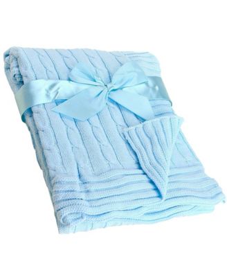 3 Stories Trading Cable Knit Baby Blanket Gift Set
