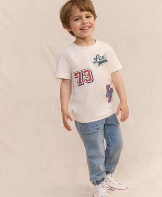 Toddler Boys 2-Piece Moto Patch T-Shirt and Jogger Pants Set