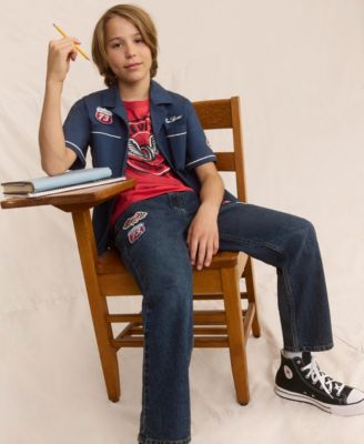 Big Boys Stay Loose Tapered Fit Patch Jeans