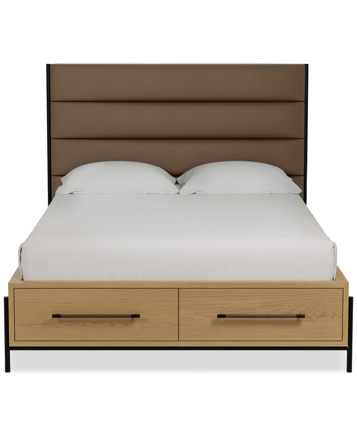 Macy's Linstead Upholstered Queen Storage Bed, Created For  In Transparent
