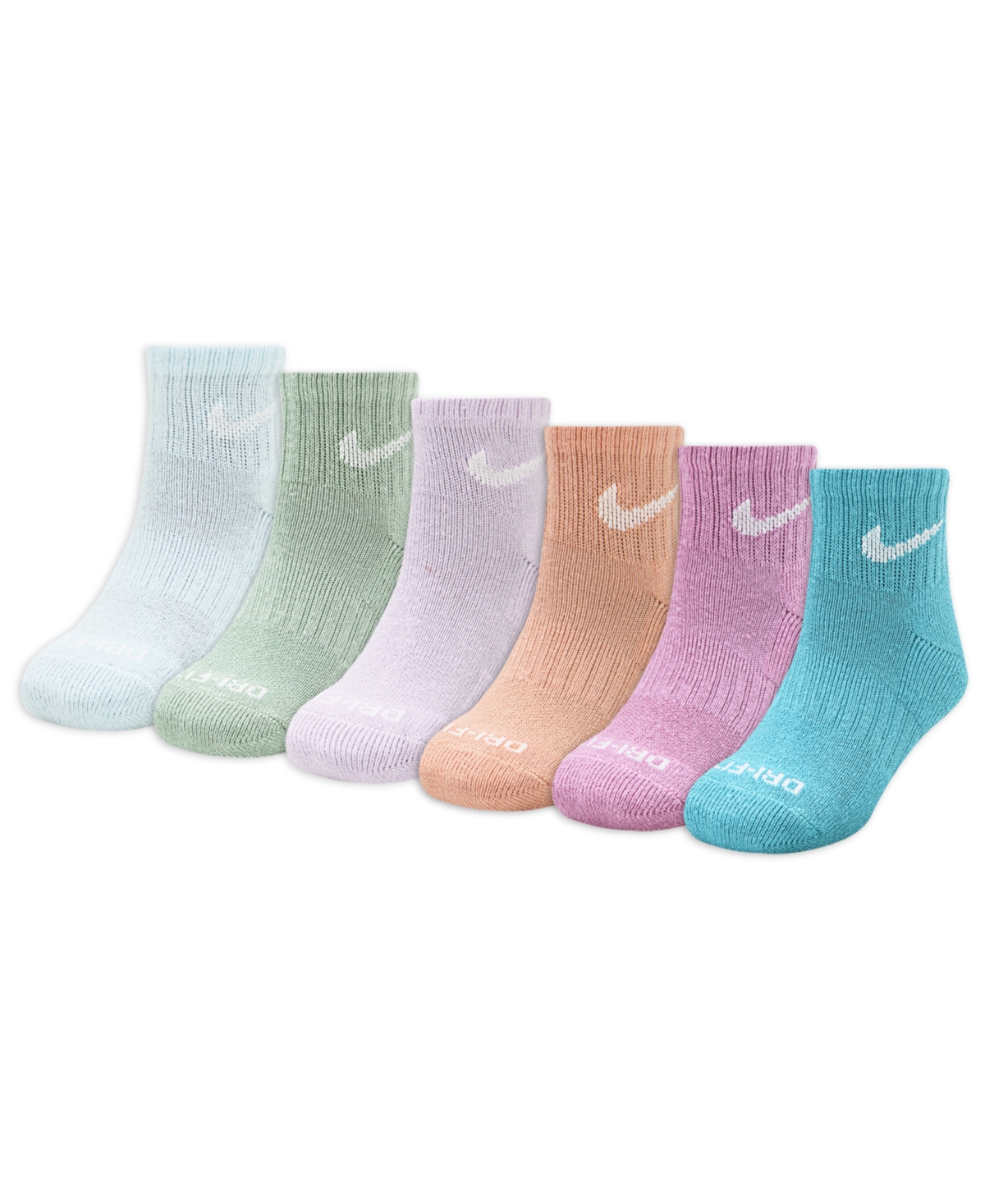Nike Little Kids' 6-pk. Ankle Socks In Multi