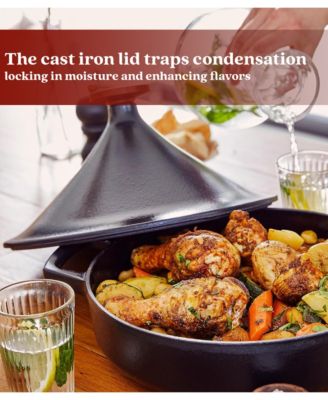 Cast Iron 3Qt Tagine Pot – Enameled, Nonstick, Oven & Induction Safe, PFAS/PFOA/PTFE-Free