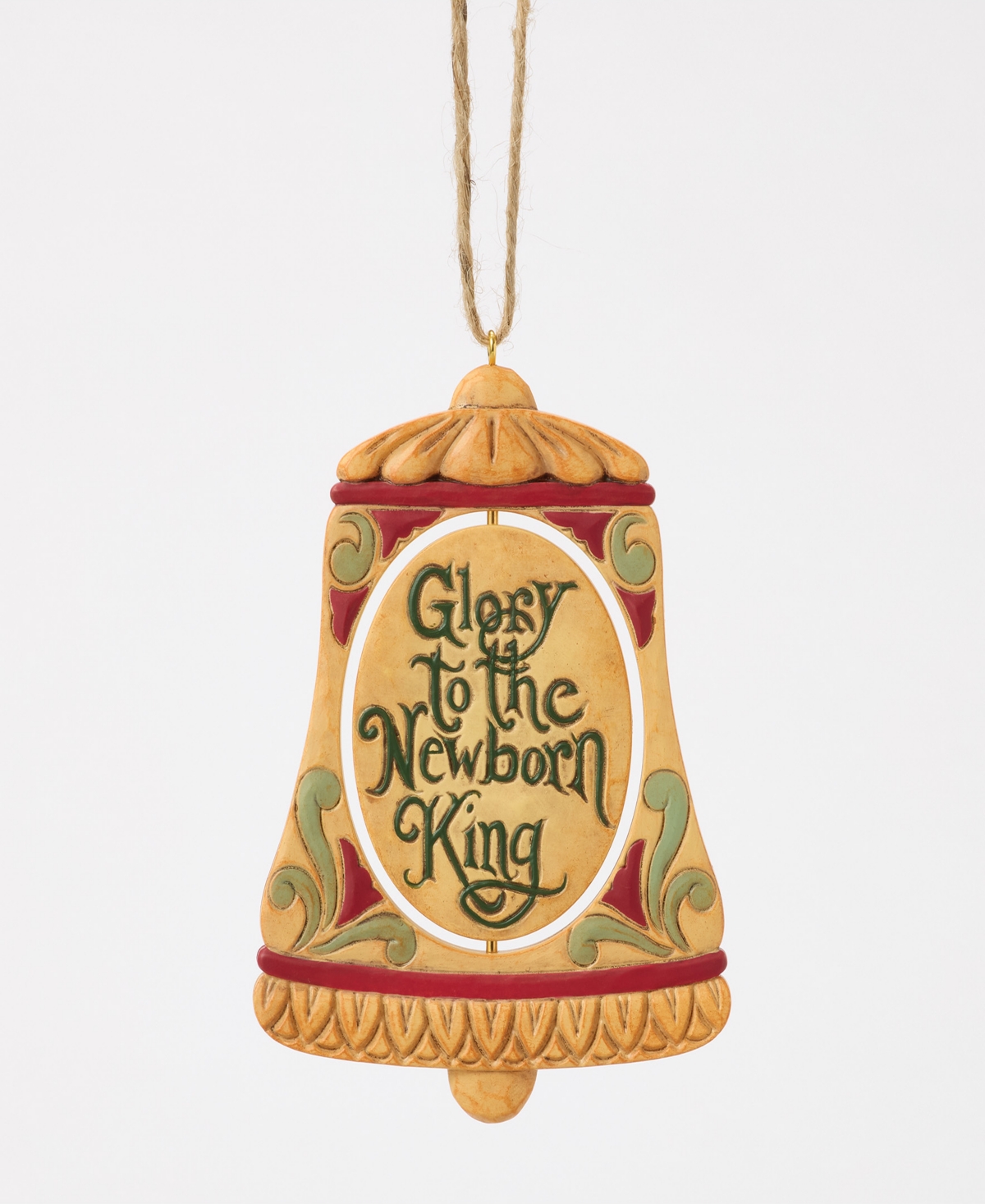 Jim Shore Rotating Holy Family In Bell Hanging Ornament In Multi