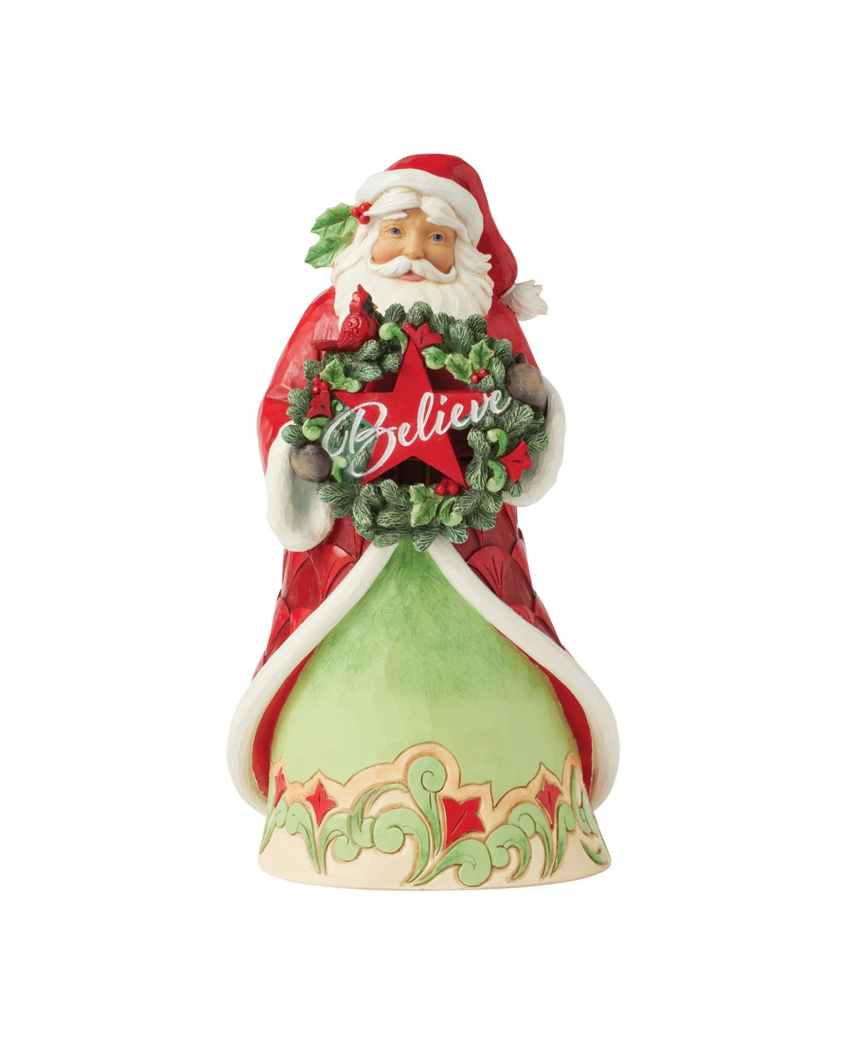 Jim Shore Santa Believe Wreath Figurine In Multi
