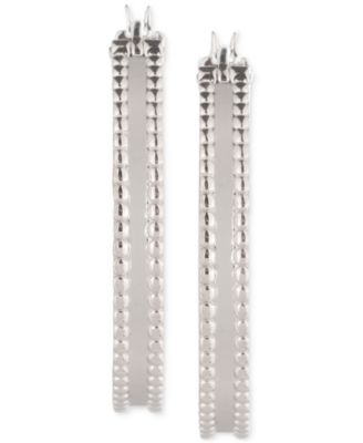 Sterling Silver Medium Hoop Earrings, 1.2" 