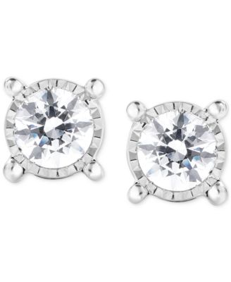 Diamond Stud Earrings (3/8 ct. t.w.) in 14k White Gold 