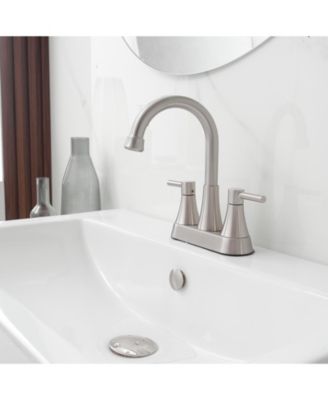 4 in. Centerset 2-Handle High-Arc Bathroom Faucet in Brushed Nickel