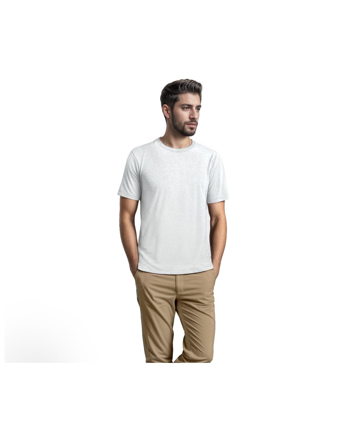 Men's Cotton/Lyocell Tee, heather - Black Heather