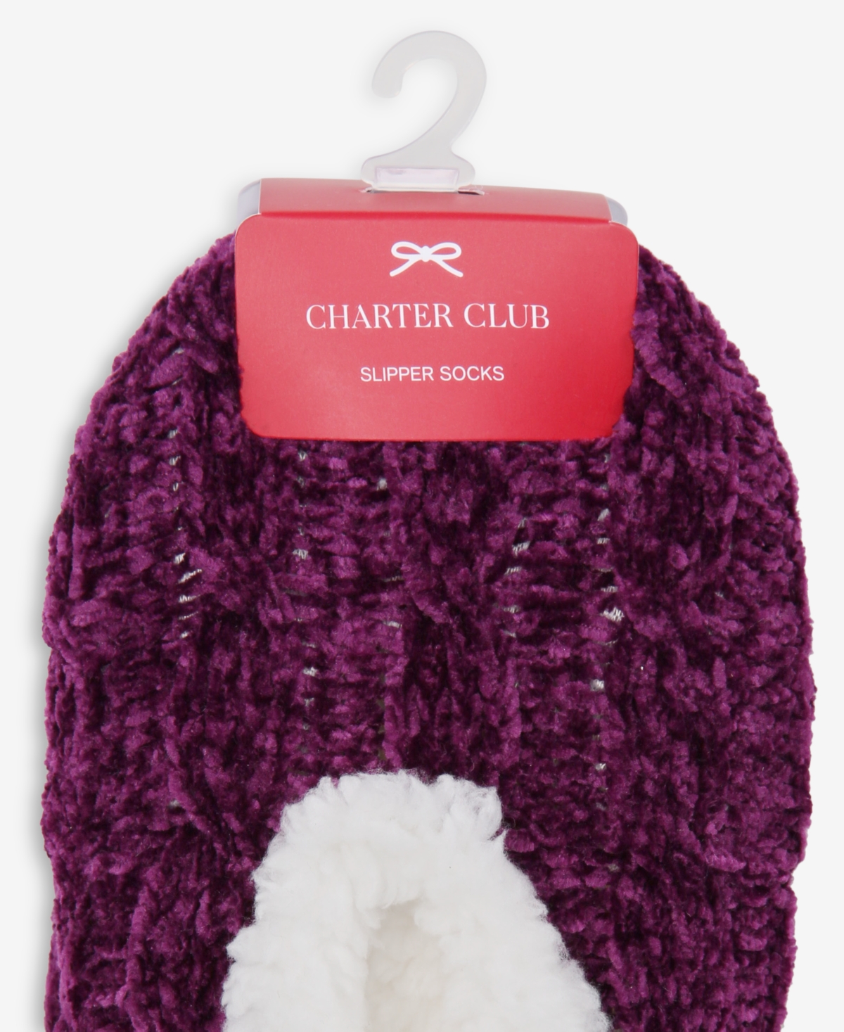 Charter Club Women's Cable Chenille Ped Slipper Socks, Created For Macy's In Multi