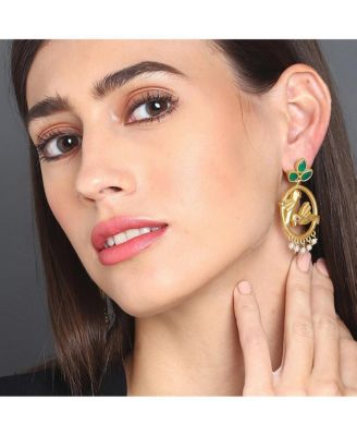 Circular-Birds Drop Earrings