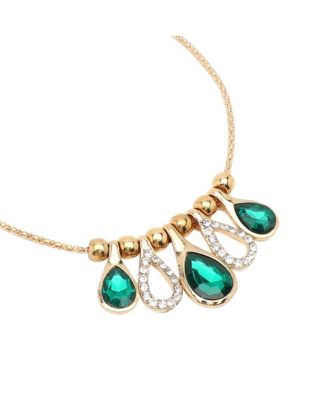 Teardrop-Stone Statement Necklace